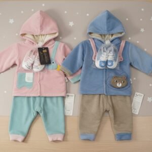 Corduroy Trouser Shirt Suit with Booties – Baby Outfit (6 Months)