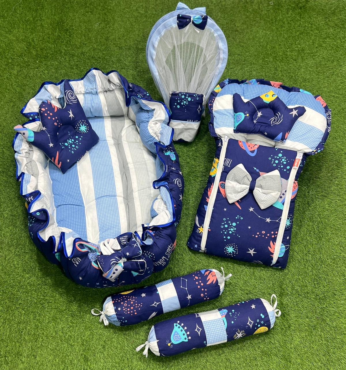 8-Piece Baby Bedding Set for Newborns & Toddlers (0–2 Years) – Royal Comfort with Cotton & Fluffy Fiber