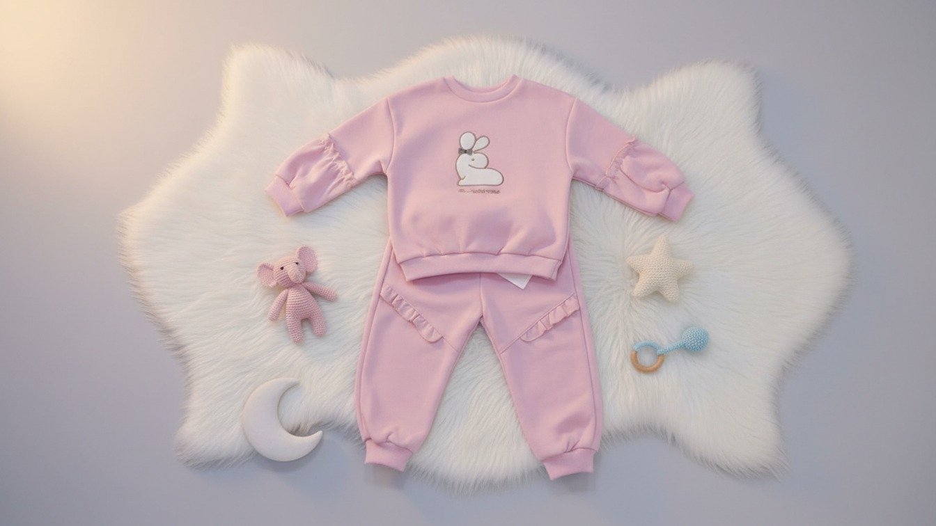 Girls Fine Fleece Suit – Soft Winter Trousers & Shirt Set (2–4 Years)