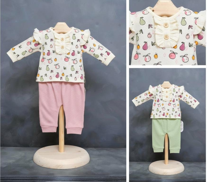 Soft Jacquard Baby 2 Piece Suit for Newborn (0–3 Months)