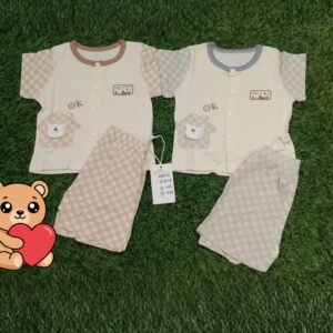 Soft Cotton Lycra Baby Shirt (0–3 Months) – Comfortable & Stretchable Infant Wear